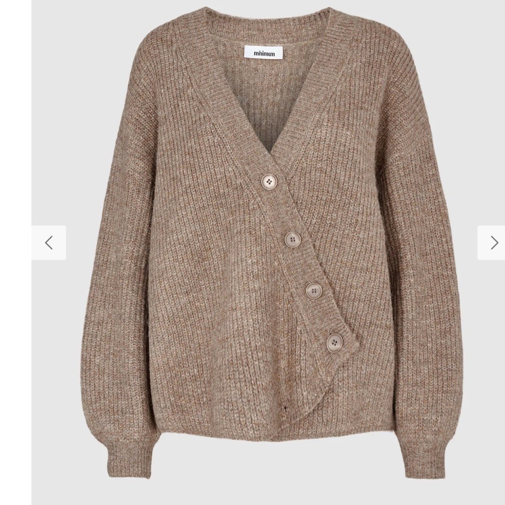 minimum The Melsa Cardigan Asymmetrical Cottage Core Knit - Size Small - Picture 3 of 12